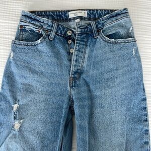 Abercrombie curve love high rise dad jeans